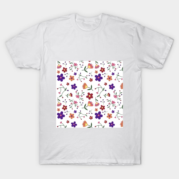 Colorful and beautiful abstract flowers T-Shirt by AhMath